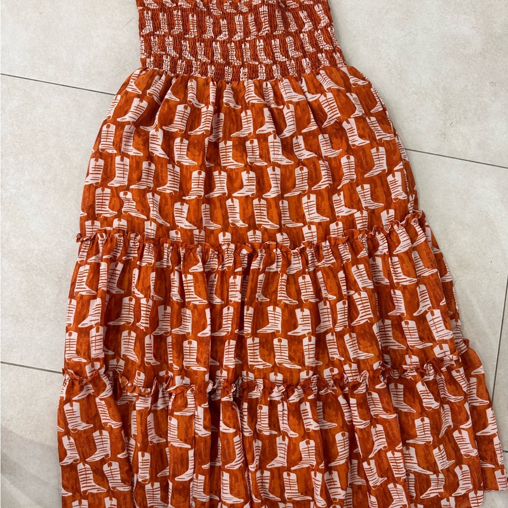 J. Marie Burnt Orange Boots Dress/ Skirt